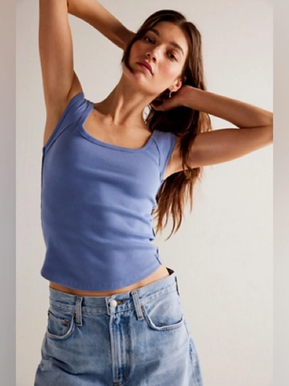 FREE PEOPLE | ✨NEW✨ We The Free Hummingbird Tank in Denim Grey